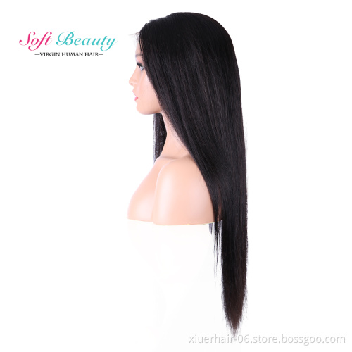 Wholesale Soft Beauty Braided Straight Lace Front for Black Women Perruque Full Lace Cheap Human Wigs 100% Human Hair